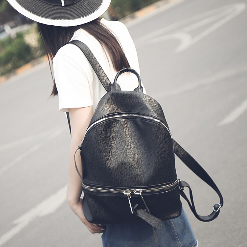 夏季新款女包韓版休閑大包包拉鏈雙肩包女學院風書包旅行背包