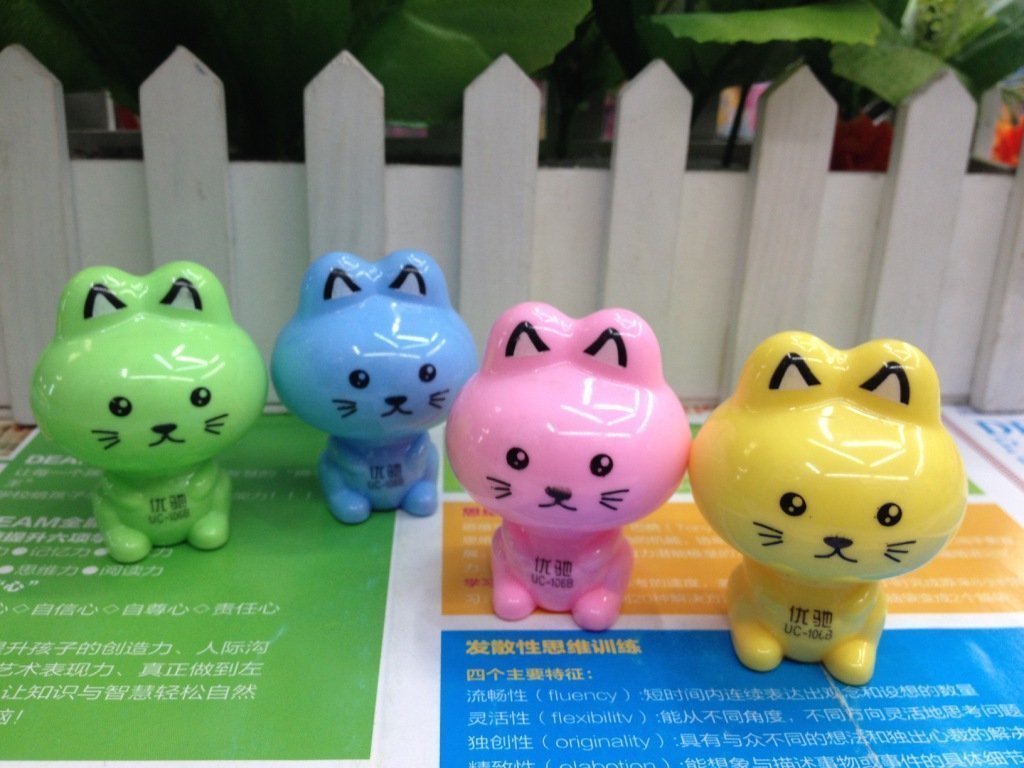 韓國創意文具小動物貓咪造型卷筆刀塑料可愛鉛筆刨兒童小學生獎品