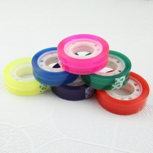 韓國創意文具用品學生小膠帶DIY彩色透明膠帶手工包裝帶禮盒裝飾