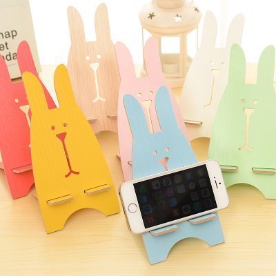 韓版可愛時尚創意卡通動物兔子蘋果IPAD平板電腦支架手機座小禮品