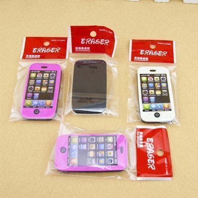 韓國創意文具蘋果手機造型可愛橡皮擦學習用品中小學生獎品小禮物