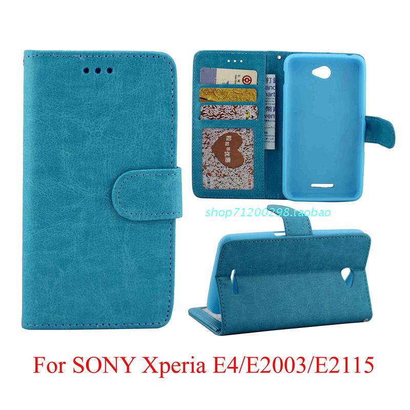 索尼Xperia E4/E2115手機套TPU軟殼相框皮套左右開翻插卡保護外殼