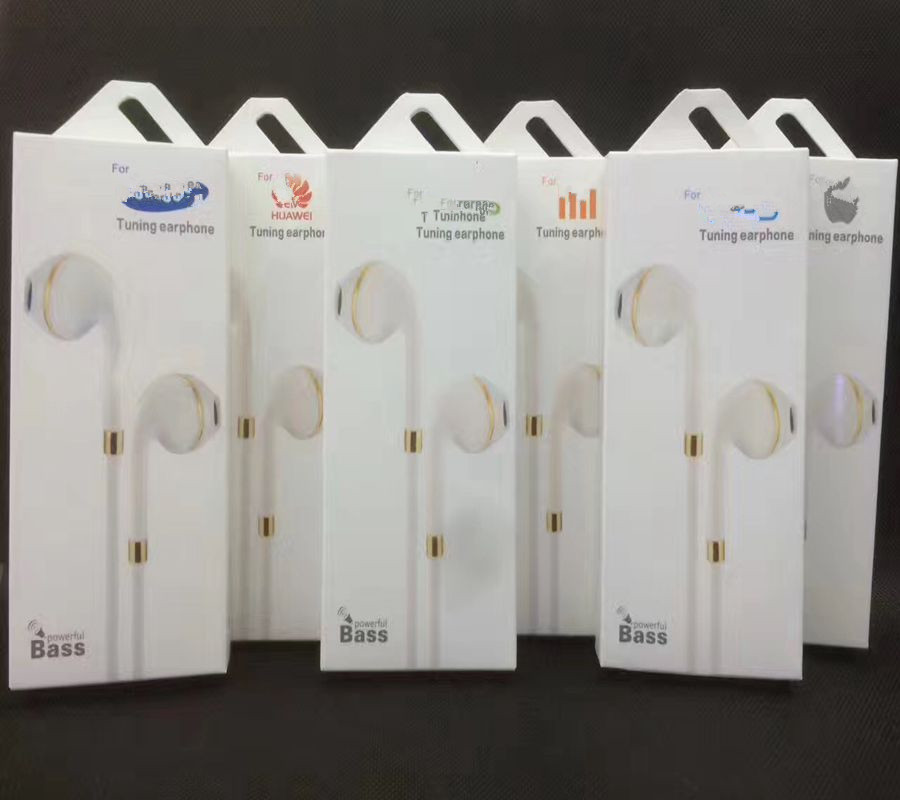 國產六大品牌入耳式銅環金邊耳機安卓手機通用調音盒裝重低音耳塞