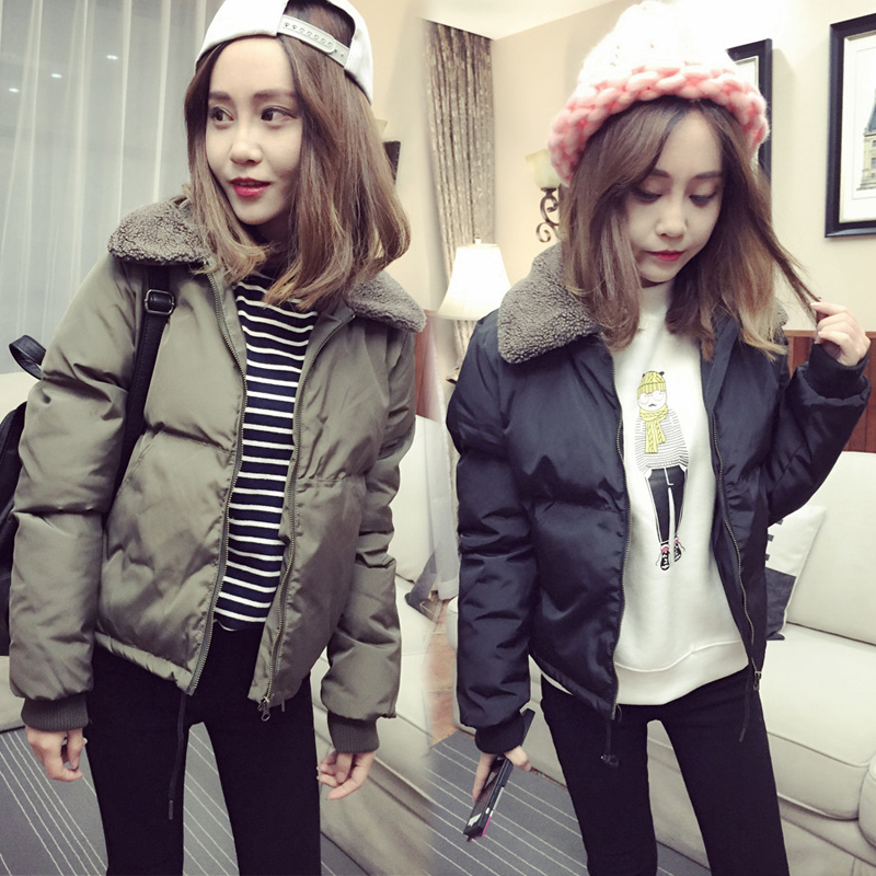 面包服女學生韓版短款冬季2017新款加厚bf原宿風寬松羽絨棉衣外套