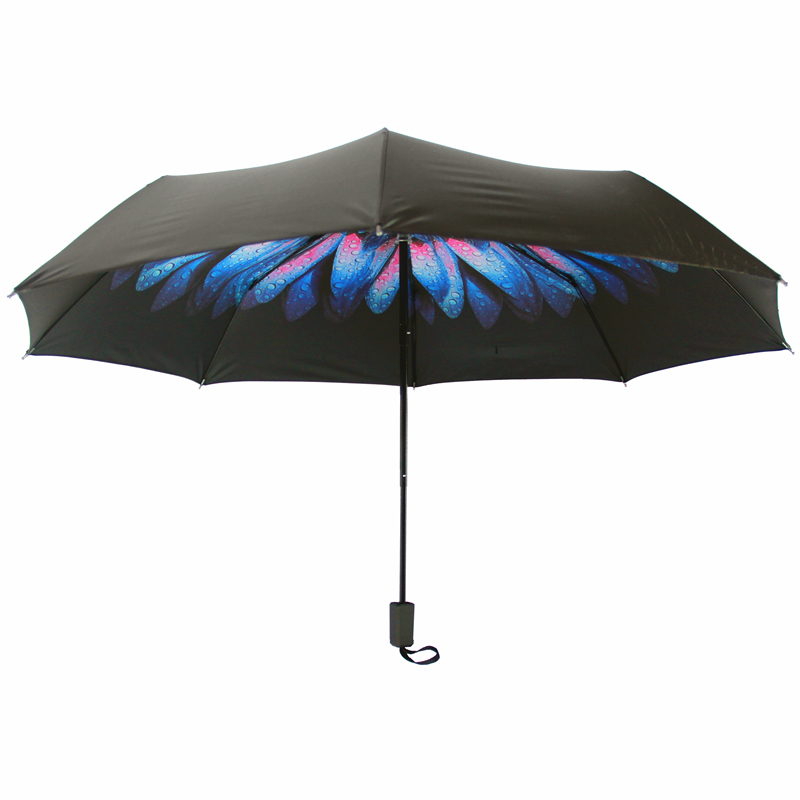 防紫外線小清新女三折疊防曬大遮陽太陽傘 兩用晴雨傘 廣告傘定制