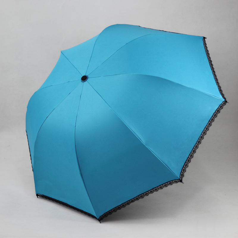 日韓系創意遇水現花太陽傘黑膠防曬防紫外線遮陽傘晴雨傘ND6c54