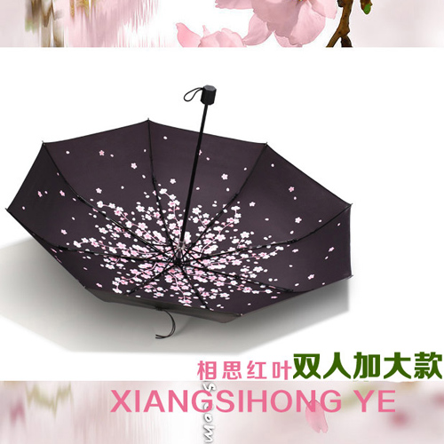加大雙人防曬晴雨傘超輕兩用黑膠傘女折疊遮陽傘太陽