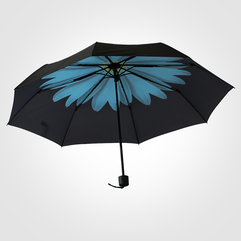 雨傘折疊韓國三折太陽傘防紫外線遮陽傘創意晴雨傘兩用小雛菊傘