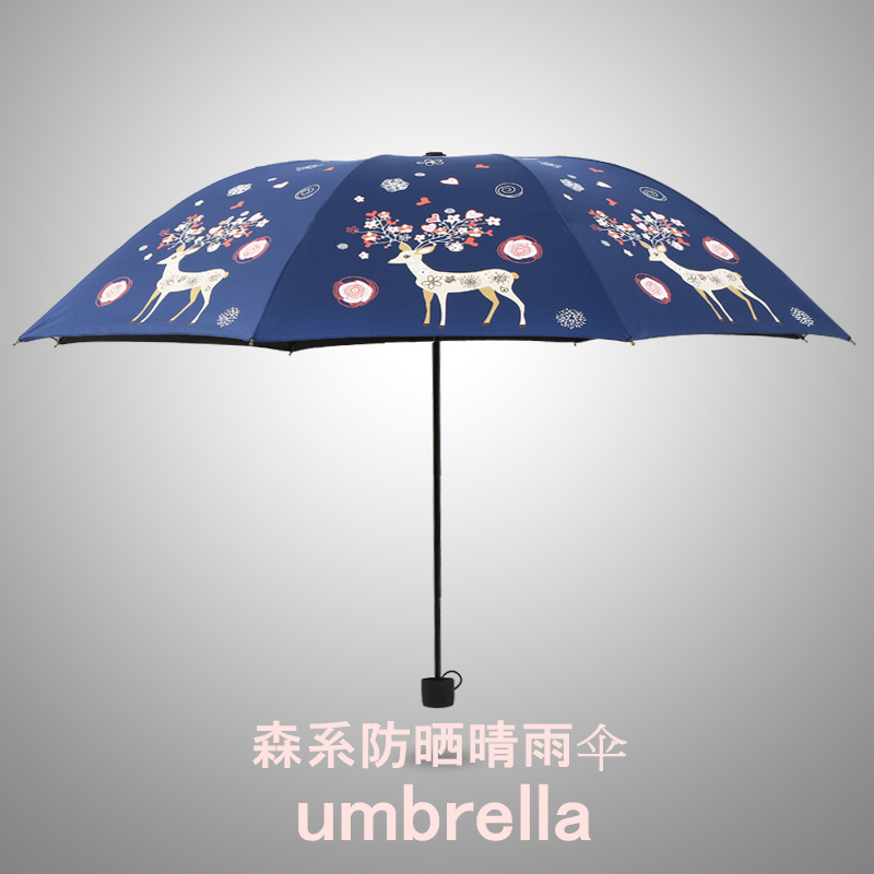 晴雨傘兩用女黑膠太陽傘防曬防紫外線遮陽傘小清新雨傘MTDICXBNZW