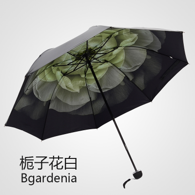 黑膠小雛菊小黑傘太陽傘女遮陽傘超強防曬防紫外線傘晴雨傘