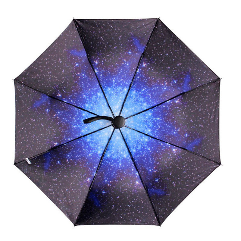 韓國創意潮流雨傘男折疊星空傘 女學生太陽傘單人個性晴雨兩用傘
