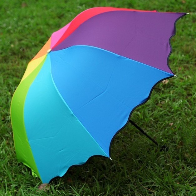 韓國超強防曬晴雨傘 超輕折疊傘遮陽傘 黑膠太陽傘防紫外線彩虹傘