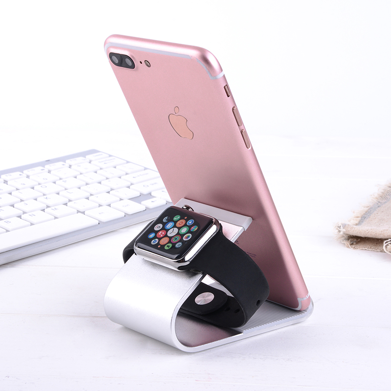 手機懶人支架桌面通用迷你簡易鋁合金屬蘋果手表iwatch底座平板夾