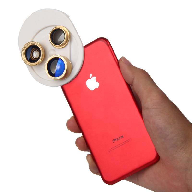 蘋果手機鏡頭廣角微距魚眼偏光外置套裝單反攝像頭高清三合一通用