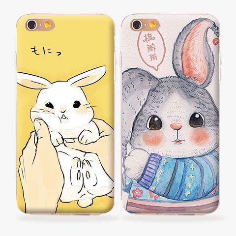 蘋果7軟殼iPhone6手機殼6splus硅膠套日韓5s浮雕可愛兔子女款