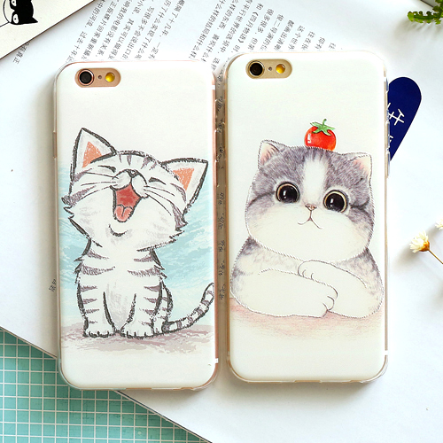 蘋果7軟殼iPhone6手機殼6splus硅膠套日韓國5s可愛貓咪創意全包六