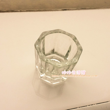 特價美甲工具指甲用品 水晶液杯水晶甲八角玻璃杯 透明水晶杯