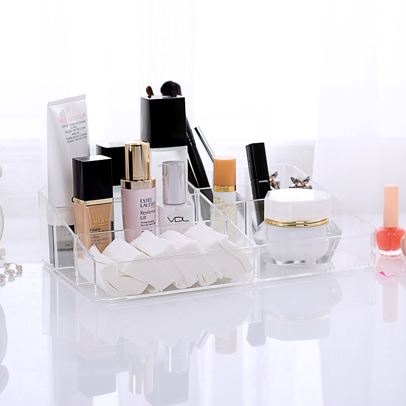 韓式特大號透明塑料化妝品整理盒公主梳妝臺收納盒桌面創意化妝盒